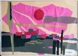 Nature morte cubisante by Nicolas Issaiev, Collage de papier gouaché encadré, sold Apr 2021