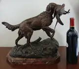 Épagneul et faisan by Emile Désiré Lienard, Bronze signé Socle en marbre, sold Apr 2026