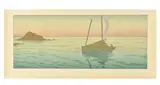 Le soleil couchant, 1901 (Toudouze pp. 102 et 163 / Gamet p. 28 et no. 29 / Levasseur-Le Bohec p. 96) Planche 2 sur 16 de la série La Féérie des heures by Henri Rivière, Lithographie en, sold Mar 2026