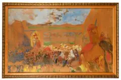 Collection Jacques Thalheimer Procession en Inde by Paul-Albert Besnard, vers 1910, Aquarelle et gouache sur papier chamois marouflé sur toile, sold Mar 2026