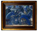 Au café by Raymond Dendeville, 1920, Aquarelle, sold Mar 2026