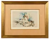 Les Deux Baigneuses by Paul-Elie Gernez, 1932, Aquarelle et graphite sur papier marouflé sur papier fort, sold Mar 2026
