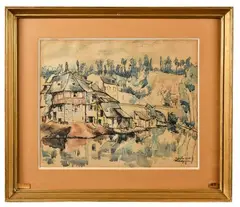 Collection Jacques Thalheimer Uzerche, Corrèze by Henri Manguin, 1925, Aquarelle et encre sur papier, sold Mar 2026