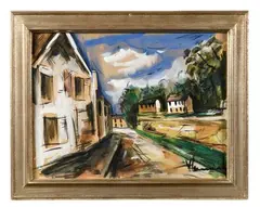 Collection Jacques Thalheimer La maison blanche sur la rue principale by Maurice de Vlaminck, Aquarelle et gouache sur papier, sold Mar 2026