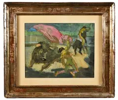 Scène de corrida by Celso Lagar Arroyo, vers 1930, Aquarelle et gouache sur papier, sold Mar 2026