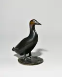 Collection Jacques Thalheimer Valsuani Fondeur Canard à pattes, état D, modèle créé en 1911, modifié en 1923 by François Pompon, Bronze à la cire perdue à patine noire, fondu vers, sold Mar 2026