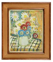 Bouquet de fleurs by Lucien Génin, Gouache et aquarelle sur carton, sold Mar 2026