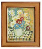 Bouquet de fleurs by Lucien Génin, Gouache et aquarelle sur carton, sold Mar 2026