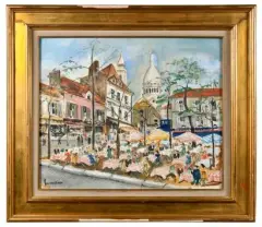 Collection Jacques Thalheimer Paris, place du Tertre à Montmartre by Lucien Génin, Gouache sur papier, sold Mar 2026