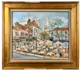 Collection Jacques Thalheimer Paris, place du Tertre à Montmartre by Lucien Génin, Gouache sur papier, sold Mar 2026
