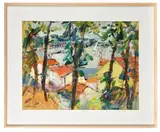 Pointe aux chevaux, bassin d’Arcachon by Jean Hugon, Gouache, sold Mar 2026