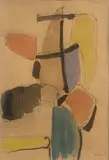 Composition by Jean Hélion, 1933, Aquarelle et encre sur papier, sold May 2022