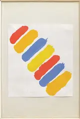 Composition by Albert Chubac, 1983, Gouache sur papier, sold May 2022