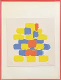 Composition by Albert Chubac, 1983, Gouache sur papier, sold May 2022