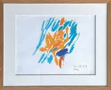 Composition by Otto Muehl, 1987, Pastel sur papier, sold May 2022