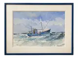 Le chalutier by Andre Droy, Aquarelle sur papier signée en bas à gauche, sold Jul 2000