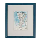 L'acrobate, carton d'invitation réalisé par Charles Sorlier pour la galerie Maeght, revue "derrière le miroir by Marc Chagall, Lithographie, sold Jul 2000
