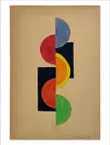 Composition by Sonia Delaunay, Aquarelle et crayon sur papier, sold Dec 2021