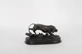 Chien de chasse à l'affut by Edouard Delabriere, Bronze à patine brune, sold Mar 2026