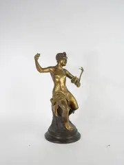 Danseuse au serpent by Robert Bousquet, Bronze à patine brune et dorée, sold Mar 2026