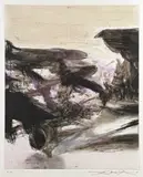Sans titre n°221, 1972. Planche pour Canto Pisan d'Ezra Pound by Zao Wou-ki, Eau-forte et aquatinte en couleurs sur papier signé en bas à droite et justifié épreuve d', sold Jul 2025