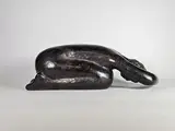 Nu à genoux by Louis Laubignat, Epreuve en bronze à patine noire, sold Jul 2025