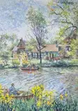 L'embarcadère des Tastemain à Placy by Hugues Claude Pissarro, Pastel signé en haut à droite et titré au dos, sold Apr 2025