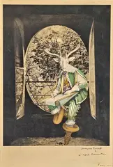 Cerf écrivant by Jacques Prévert, Lithographie signée et dédicacée en bas à droite, sold Apr 2025