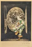 Cerf écrivant by Jacques Prévert, Lithographie signée et dédicacée en bas à droite, sold Apr 2025