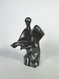 Figure by Francois Cloutier, Epreuve en bronze à patine brun nuancé, sold Apr 2025