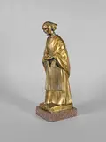 Jeune femme au livre by Léo Laporte-Blairsy, Epreuve en bronze à patine vieil or, sold Feb 2025