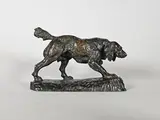 Epagneul n°1 by Antoine-Louis Barye, Epreuve en bronze à patine brun nuancé, sold Feb 2025