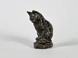 Chat assis by Antoine-Louis Barye, Epreuve en bronze à patine brun nuancé, sold Feb 2025