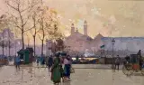 Paris, l'ancien Trocadéro by Eugène Galien-Laloue, Gouache signée en bas à gauche, sold Dec 2024