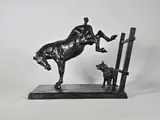 La ruade by Gaston d'Illiers, Epreuve en bronze à patine noire nuancée, sold Dec 2024
