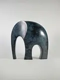 Eléphant by Ferdinand Parpan, Epreuve en bronze à patine bleu persillé noir, sold Oct 2024