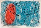 Composition by Joan Miró, Lithographie signée en bas à droite et justifiée hors commerce en bas à gauche, sold Jun 2024