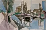 Reflets sur le fleuve by Jacques Ceria Despierre, Aquarelle signée en bas à droite, sold May 2024