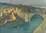 Vue de village by Henry Maurice Cahours, Aquarelle signée en bas à droite, sold May 2024