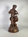 Lulli by Henry Étienne Dumaige, 1898, Epreuve en bronze à patine brun rouge nuancé, sold May 2024