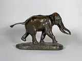 Eléphant de Cochinchine by Antoine-Louis Barye, Epreuve en bronze à patine brun nuancé, sold May 2024