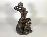 Nu assis by Émile Fernand-Dubois, Epreuve en bronze à patine brun nuancé, sold May 2024