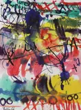 Composition vert et rose by Jean Rustin, 1963, Aquarelle sur papier d'Arches signée en bas à droite et datée, sold Nov 2018