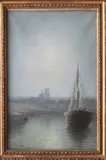 Vue nocturne dans le port by Johannès Son, Pastel signé en bas à gauche, sold Nov 2018
