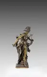 Mélodie by Albert-Ernest Carrier-Belleuse, Epreuve en bronze, fonte d'édition ancienne à patine nuancée brun-vert foncé, sold Apr 2018