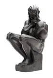 Le Satyre du bois de Boulogne by Boleslas Biegas, Epreuve en bronze, fonte posthume d'édition originale à patine noire nuancée, sold Apr 2018