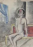 Femme assise dans un intérieur by Ossip Zadkine, Aquarelle signée à la mine de plomb en bas à droite, sold Apr 2018