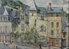 Vue de village by Jean Leyssenne, Aquarelle sur papier, sold Sep 2026