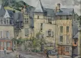 Vue de village by Jean Leyssenne, Aquarelle sur papier, sold Sep 2026
