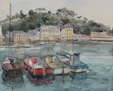 Bateaux à Audierne by Jean Leyssenne, 1989, Aquarelle sur papier, sold Sep 2026